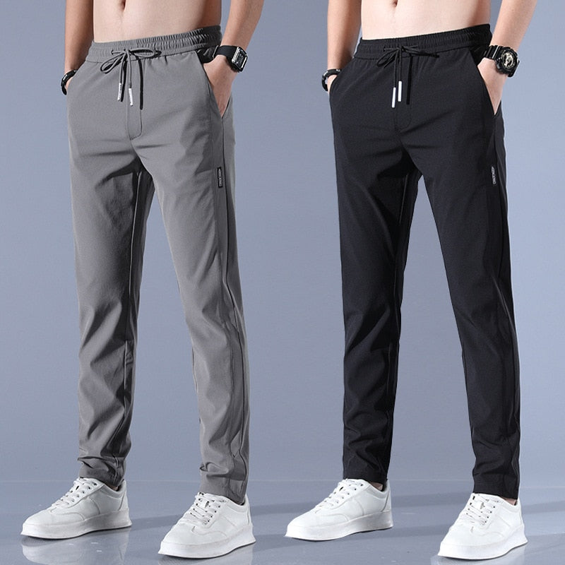 Men’s Jogger Trousers - Slim Tapered Fit - Elastic Waistband with Drawstring - Breathable 4