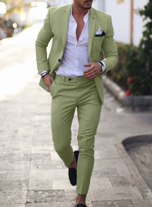 Men’s Lightweight Summer Suit Set | Blazer and Trousers 9