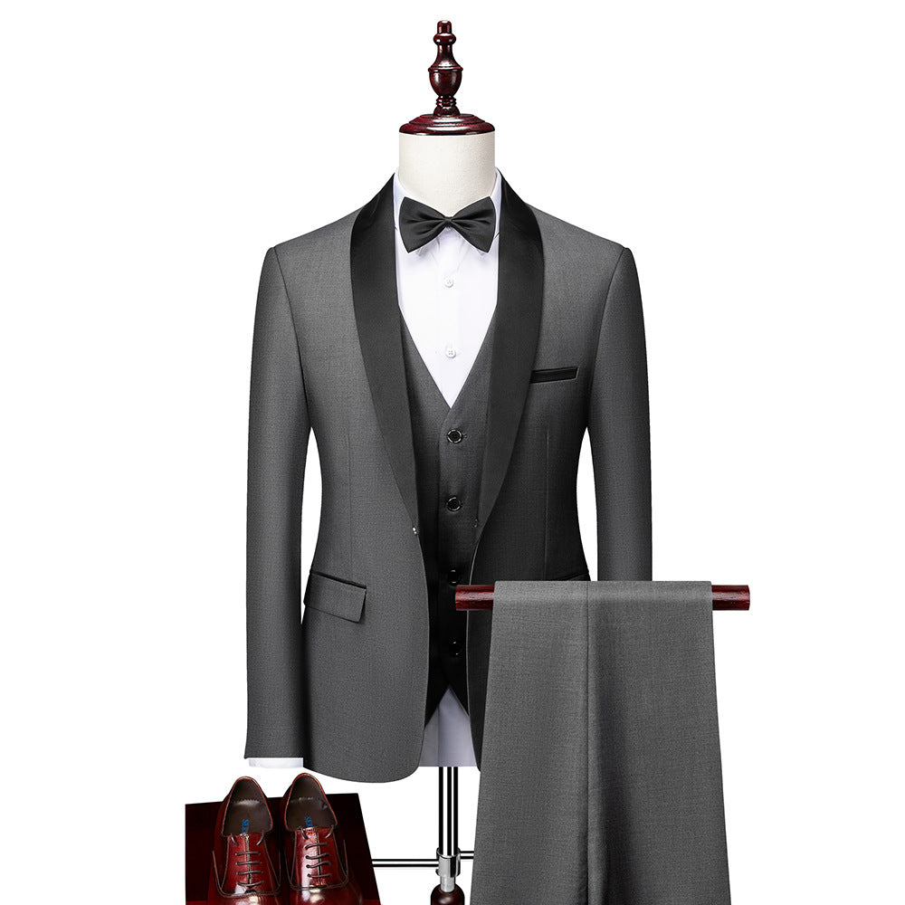 Men’s Slim Fit 3-Piece Suit Set | Modern Formal 3