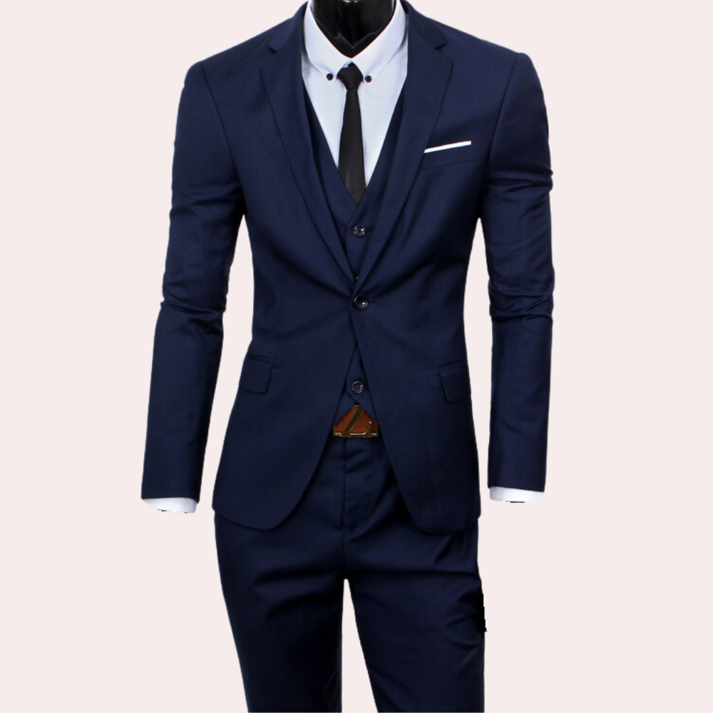 Men’s Slim Fit 3-Piece Wedding Guest Suit | Modern Elegance 2