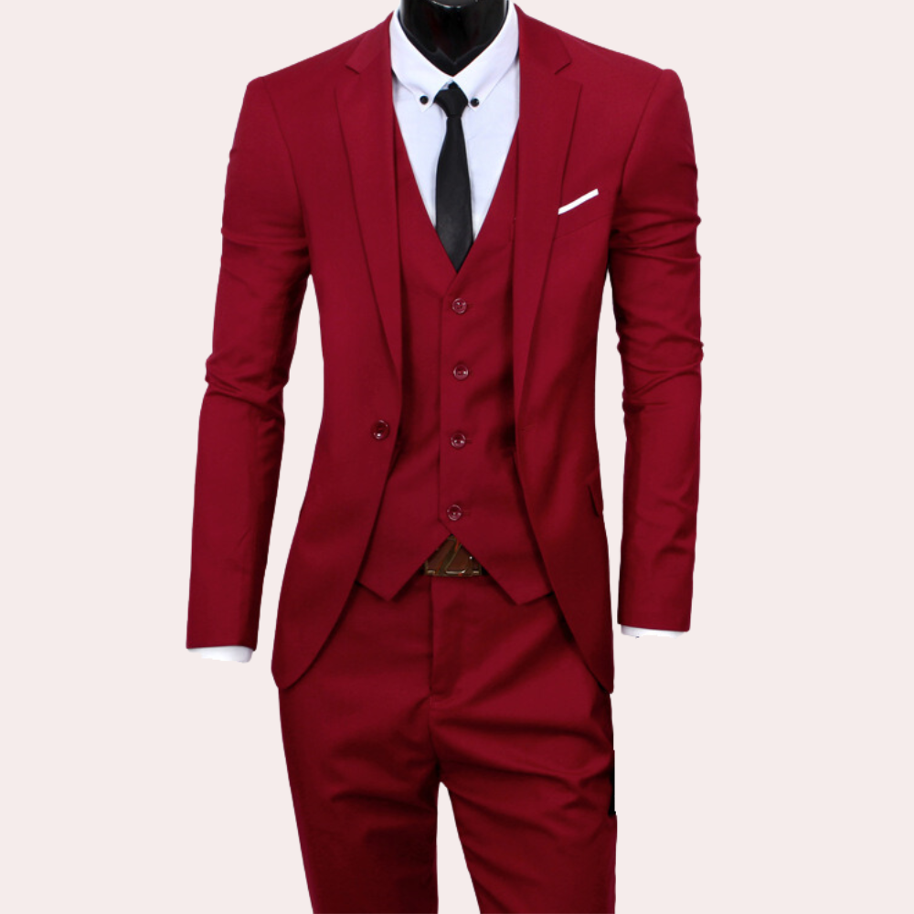 Men’s Slim Fit 3-Piece Wedding Guest Suit | Modern Elegance 3