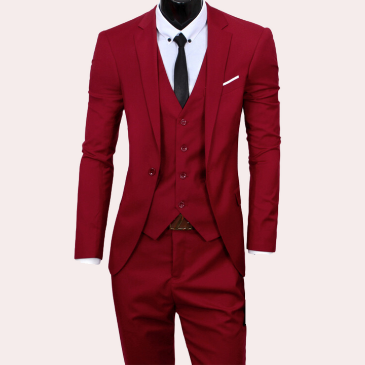Men’s Slim Fit 3-Piece Wedding Guest Suit | Modern Elegance 3