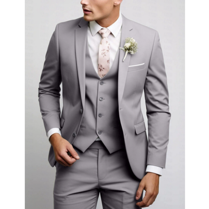 Men’s Slim Fit Three-Piece Suit | Formal Wedding Guest Look 5