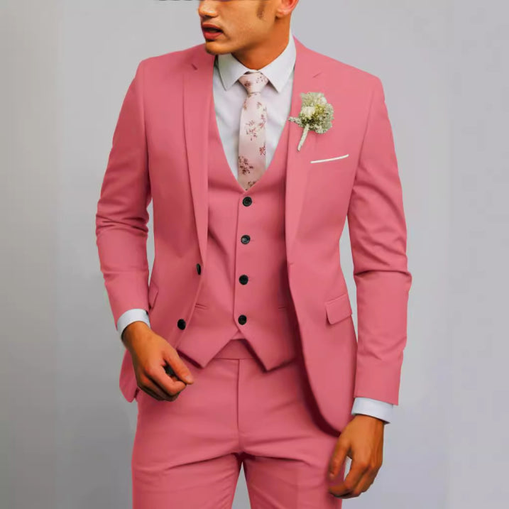 Men’s Slim Fit Three-Piece Suit | Formal Wedding Guest Look 7