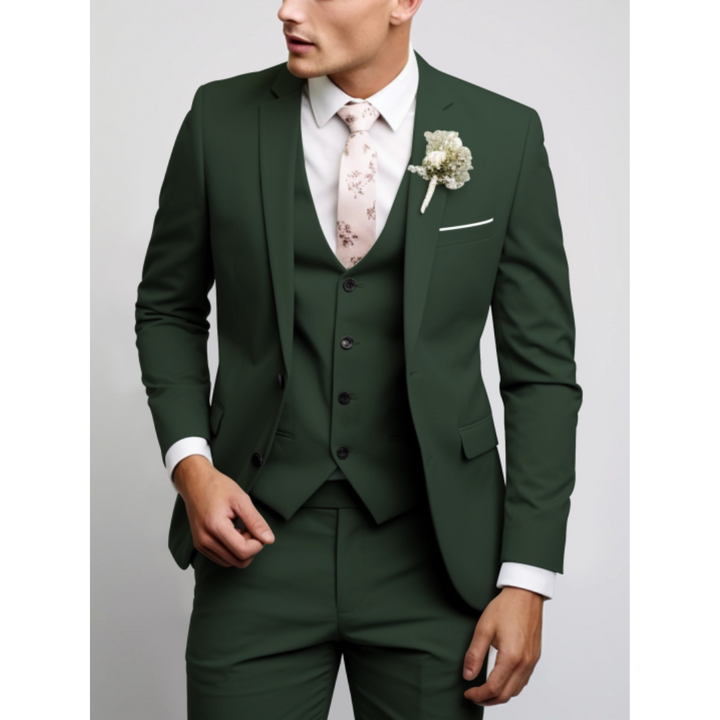 Men’s Slim Fit Three-Piece Suit | Formal Wedding Guest Look 8