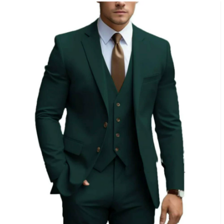 Men’s Three-Piece Suit | Wedding Guest Two-Button Fit 0