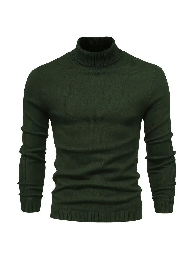 Men’s Turtleneck Sweater - Slim Fit - Soft Knit - Long Sleeve Smart Casual Wear 11