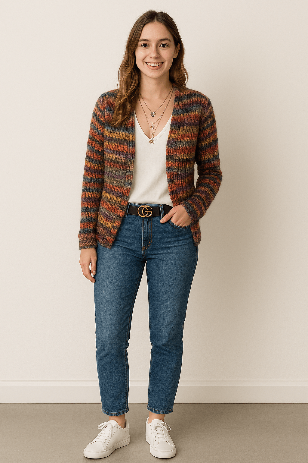 Women’s Colorful Knitted Cardigan | Casual Layered