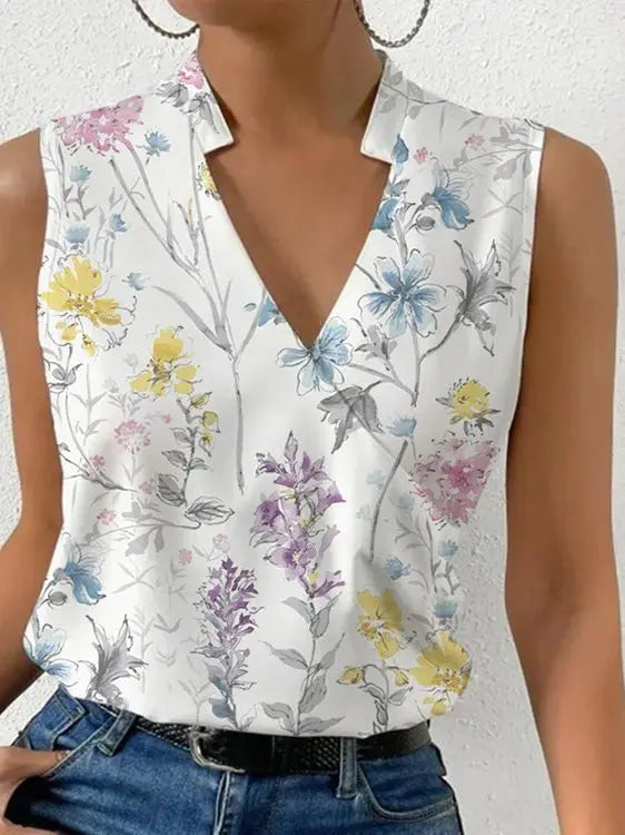 Soft summer top with V neckline for women | Casual 2