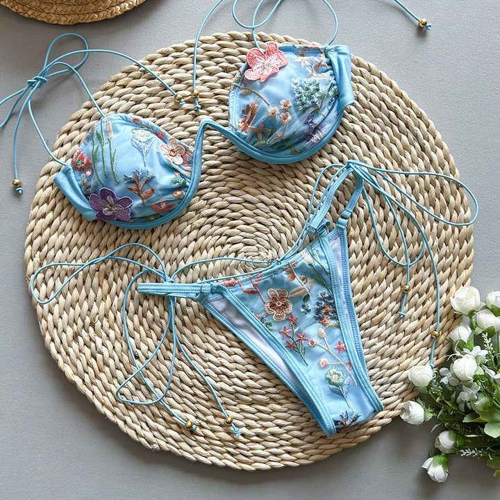 Novalee | Embroidery Split Swimsuit 5