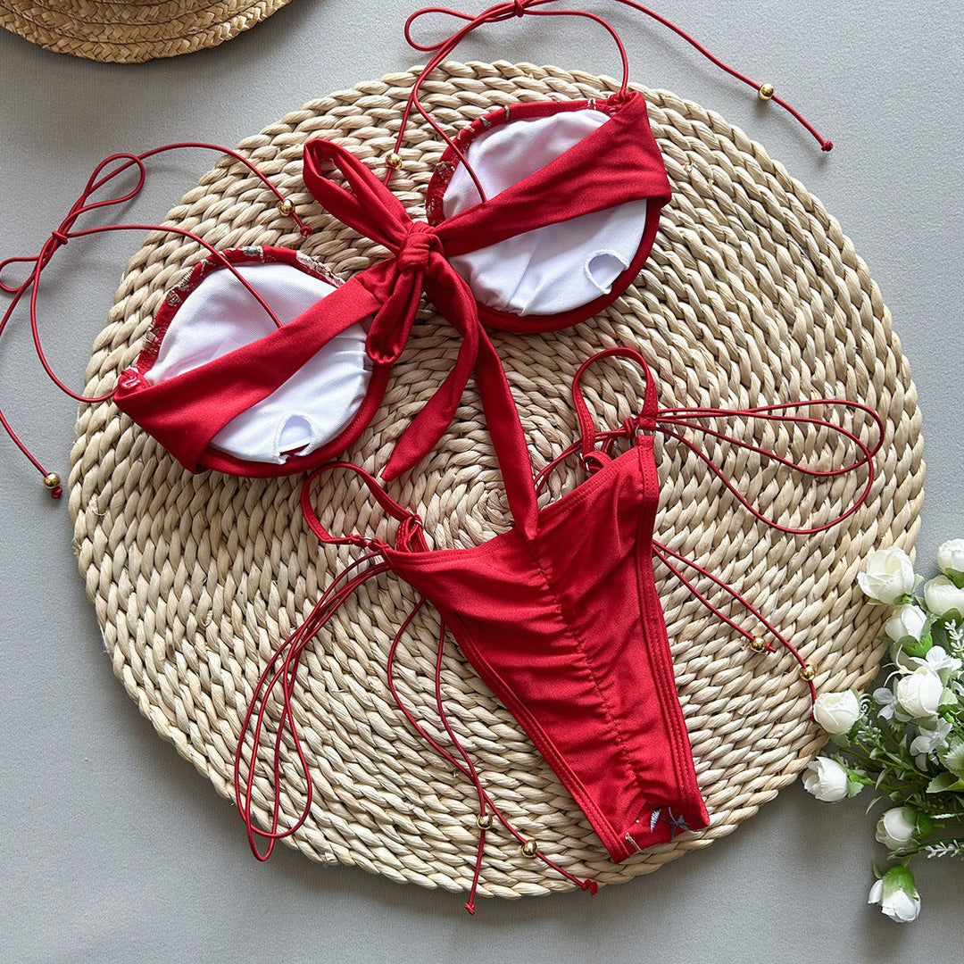 Novalee | Embroidery Split Swimsuit 8