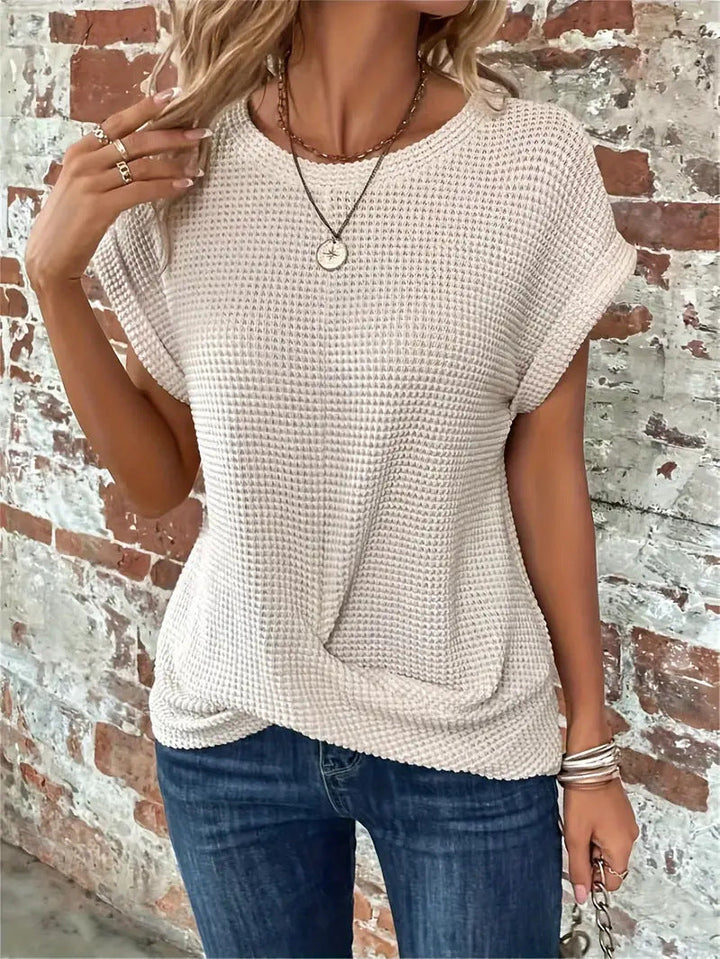 Women's Waffle Knit Casual Everyday Shirts