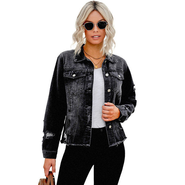 Casual Jacket with Relaxed Cut and Functional Pockets for Women