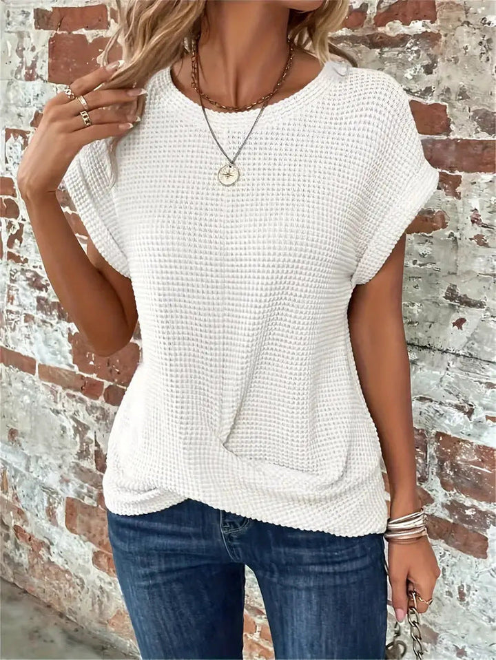 Women's Waffle Knit Casual Everyday Shirts