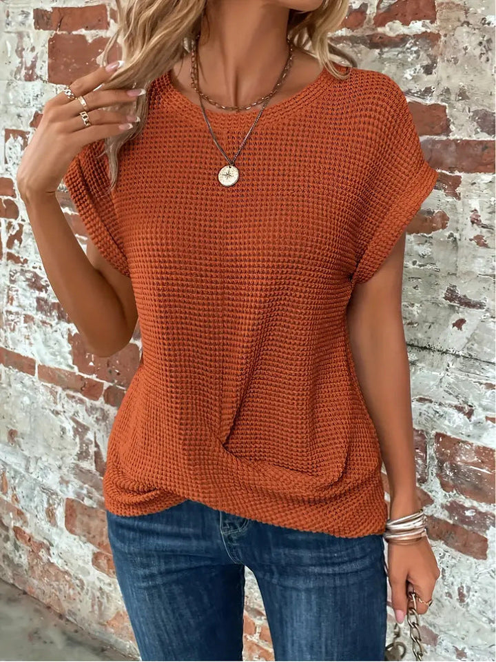 Women's Waffle Knit Casual Everyday Shirts