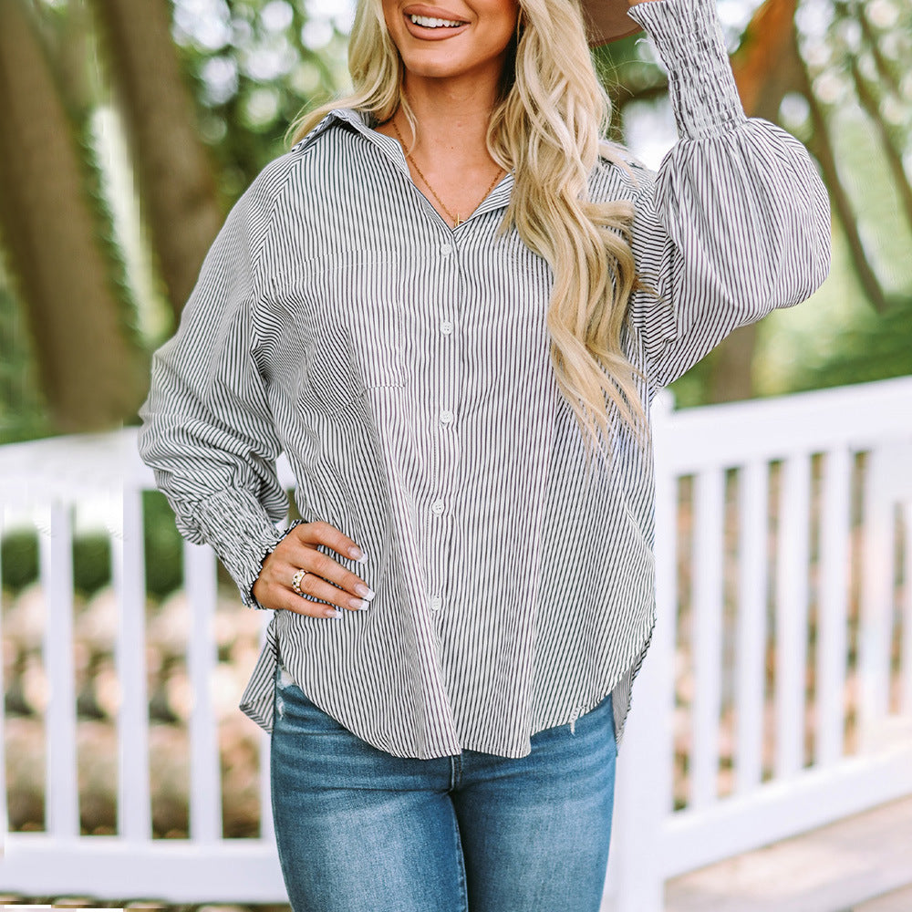 Women's Oversized Striped Shirt
