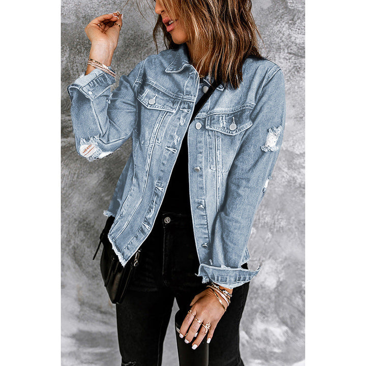 Casual Jacket with Relaxed Cut and Functional Pockets for Women