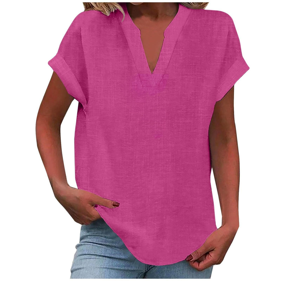 Women's Relaxed V-Neck Everyday Blouse