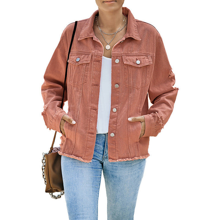 Casual Jacket with Relaxed Cut and Functional Pockets for Women