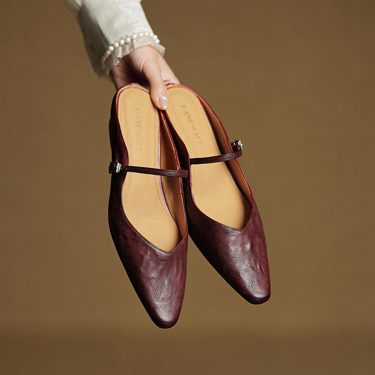 Genuine Leather Mules