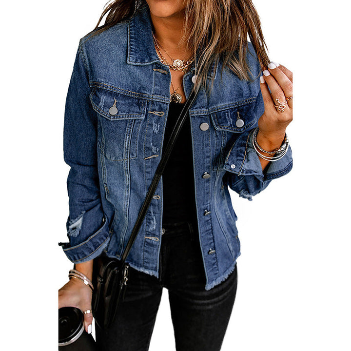 Casual Jacket with Relaxed Cut and Functional Pockets for Women