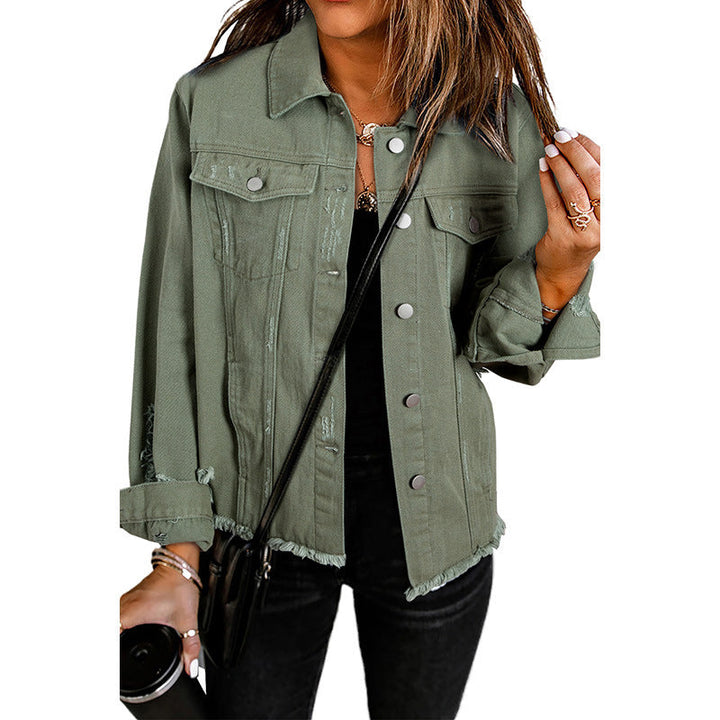 Casual Jacket with Relaxed Cut and Functional Pockets for Women