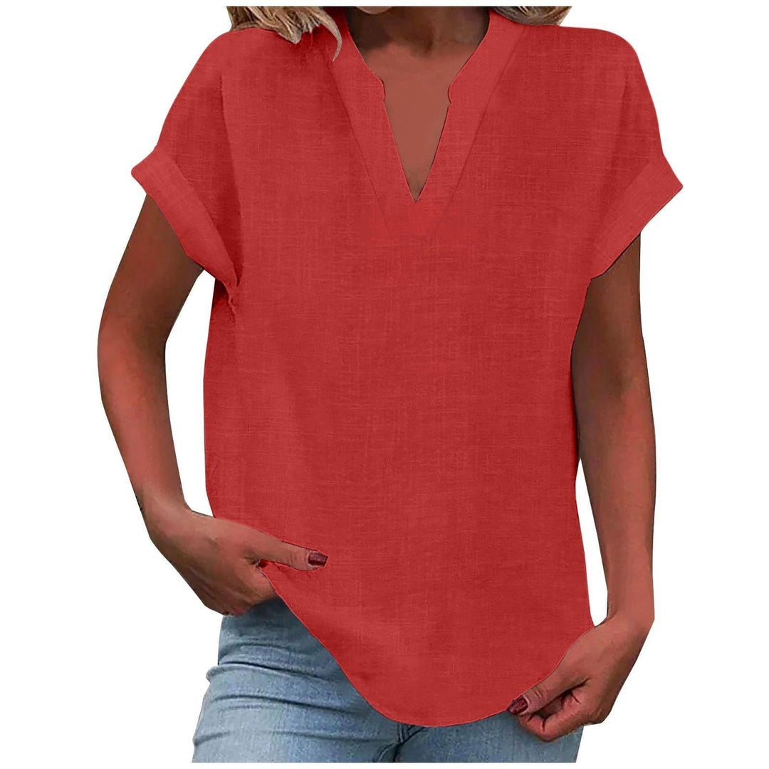 Women's Relaxed V-Neck Everyday Blouse