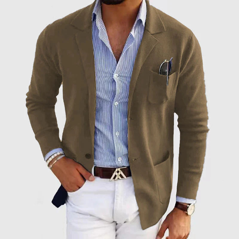 Casual Work Blazer with Relaxed Cut for Men