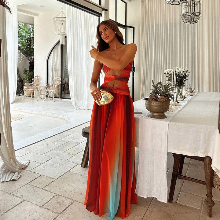 Women's Strapless Maxi Dress | Elegant A-Line Summer Dress 2