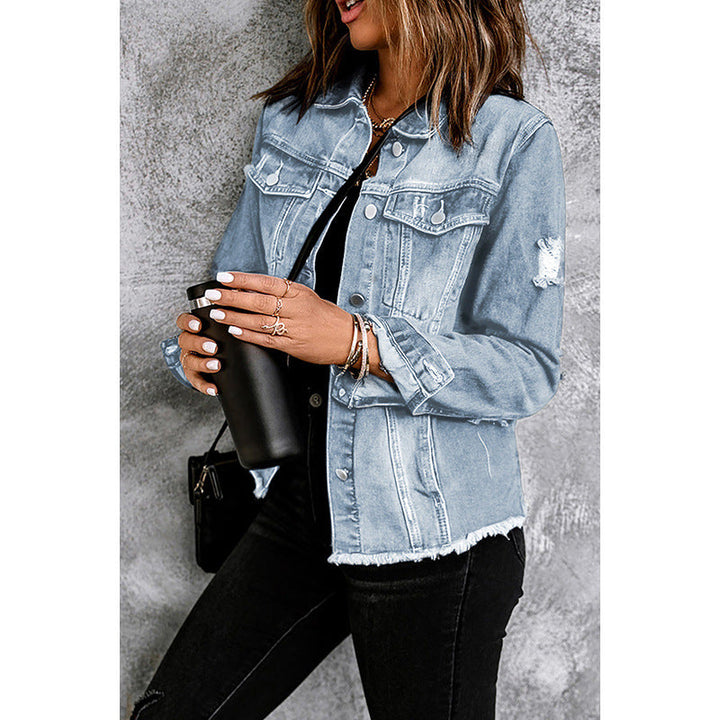 Casual Jacket with Relaxed Cut and Functional Pockets for Women