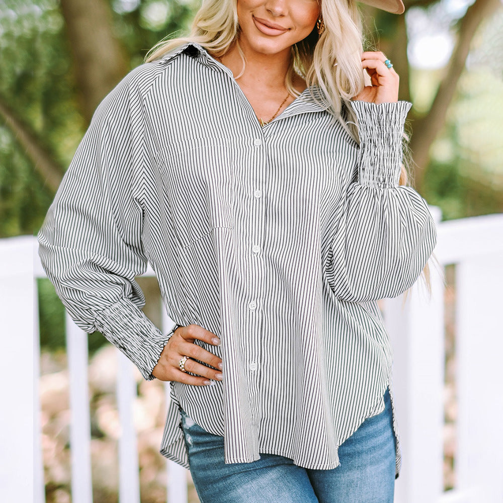 Women's Oversized Striped Shirt