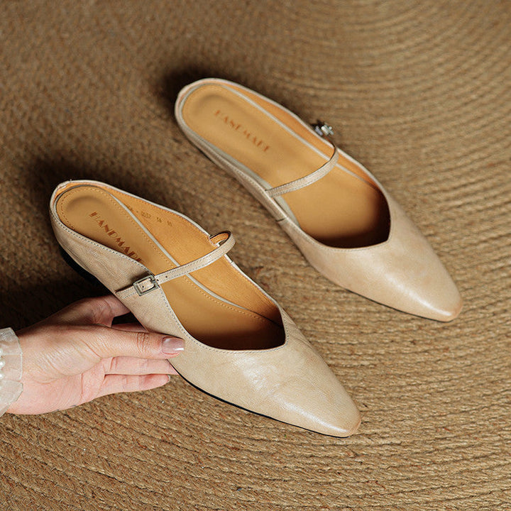 Genuine Leather Mules