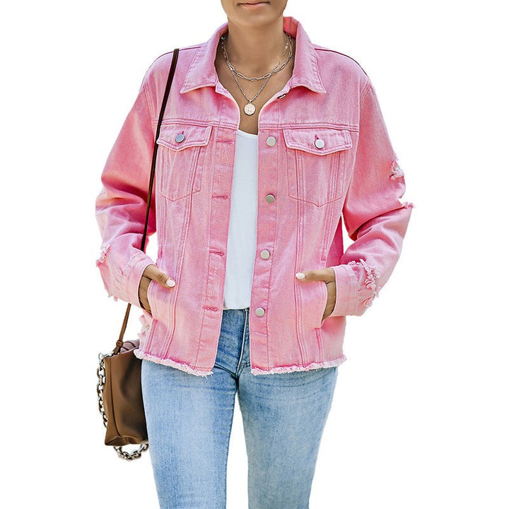 Casual Jacket with Relaxed Cut and Functional Pockets for Women