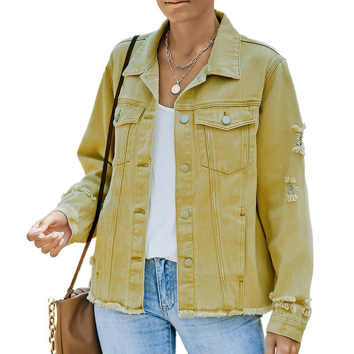 Casual Jacket with Relaxed Cut and Functional Pockets for Women