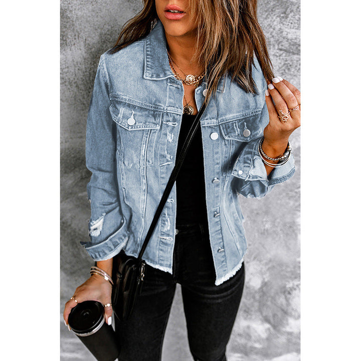 Casual Jacket with Relaxed Cut and Functional Pockets for Women