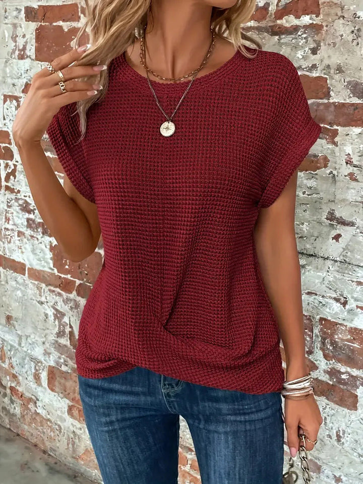 Women's Waffle Knit Casual Everyday Shirts