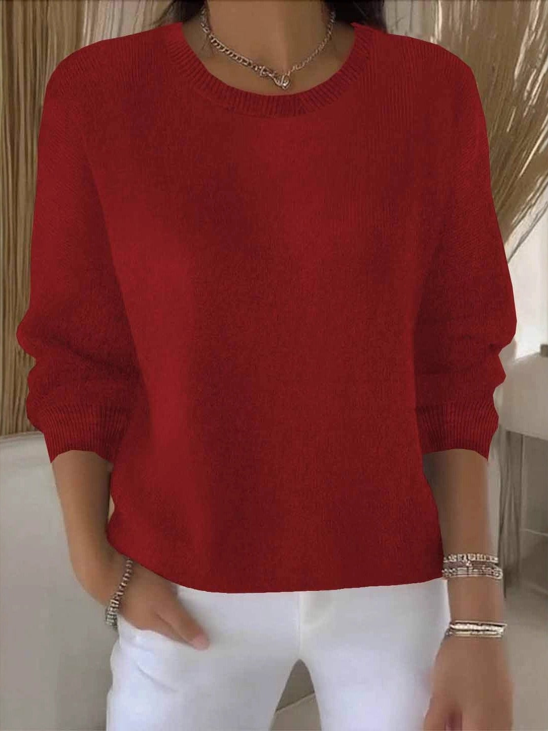 Women's Sophisticated Knit Jumper Relaxed Fit