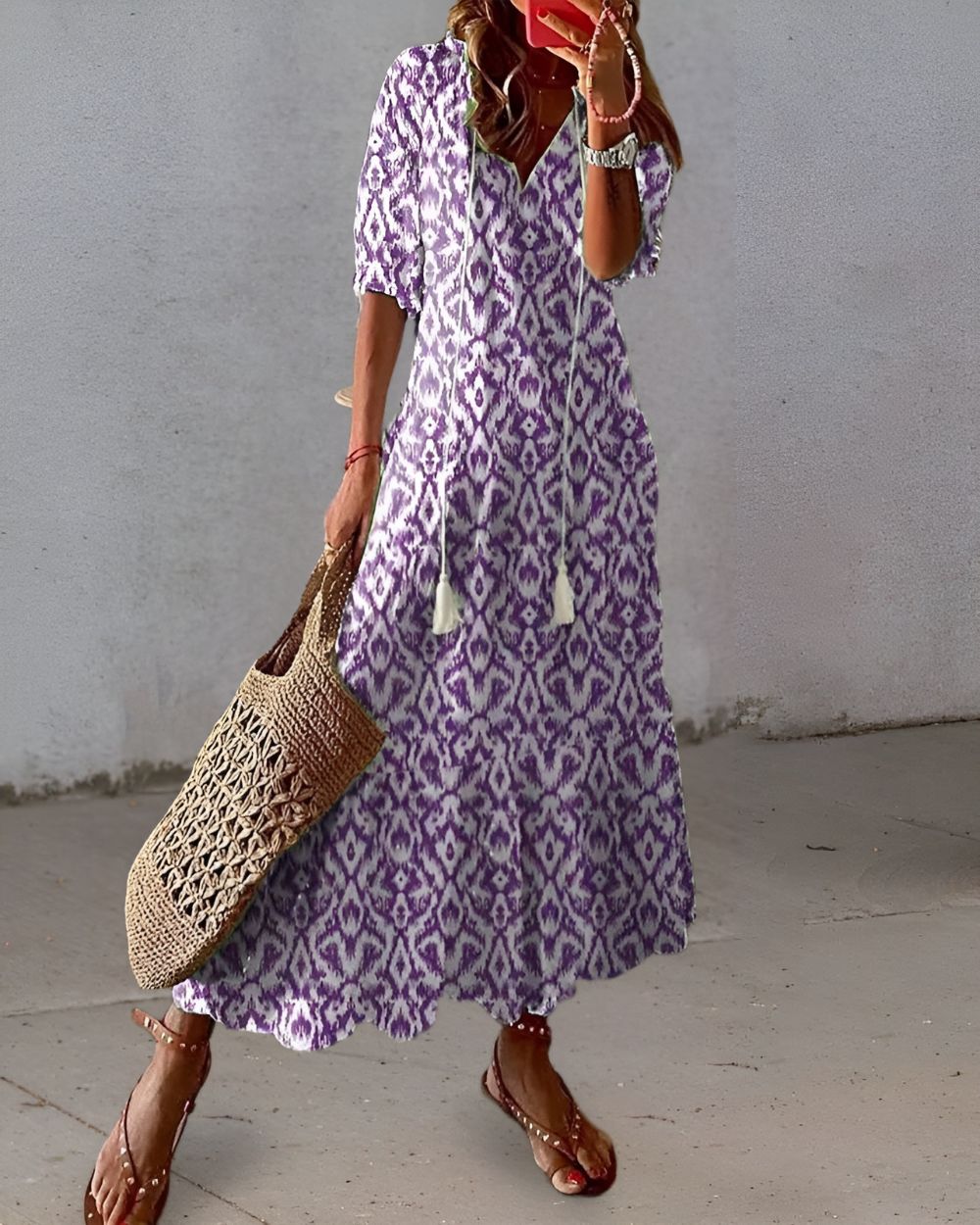 Women's Boho Maxi Dress Relaxed Fit