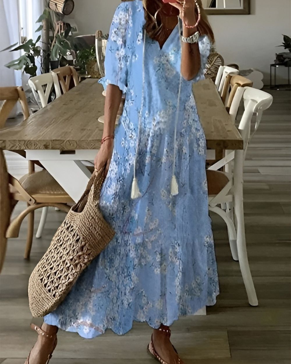 Women's Boho Maxi Dress Relaxed Fit