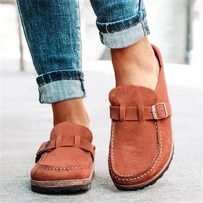 Ivy | Women's Suede Slip On Shoes Adjustable Strap