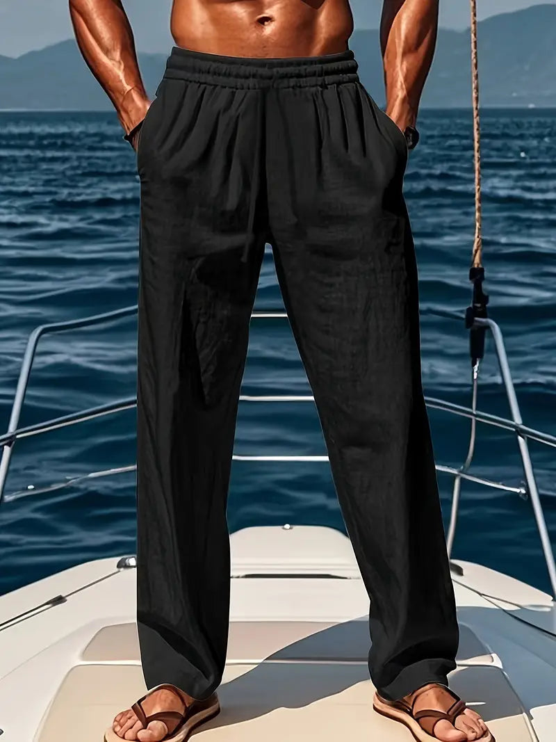 Peter | Linen trousers Airy, wide fit for summer fashion 1