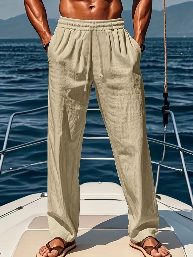 Peter | Linen trousers Airy, wide fit for summer fashion 3