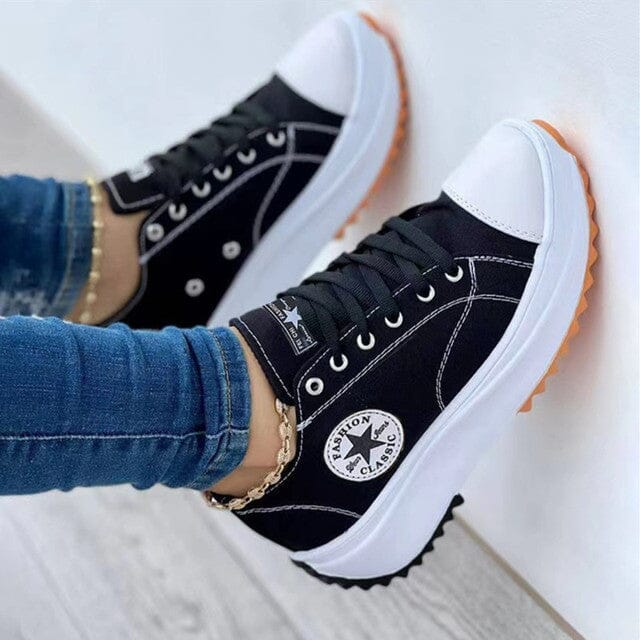 Megan | Women's Chunky Sneakers Lace Up Casual