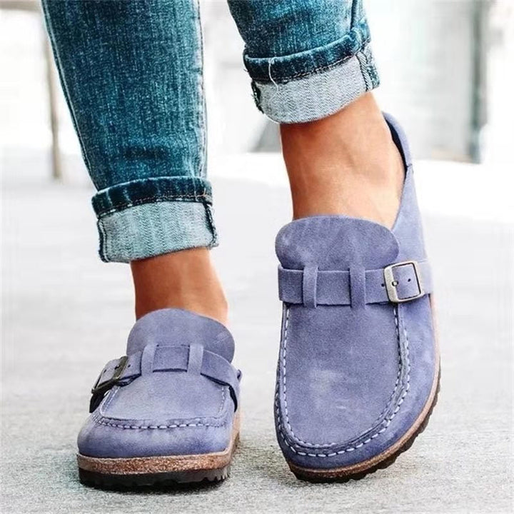 Ivy | Women's Suede Slip On Shoes Adjustable Strap