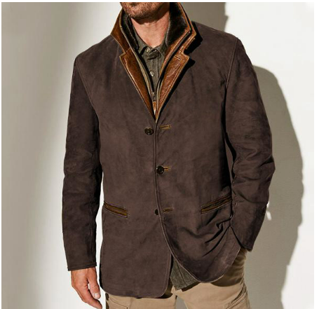 Classic Button Jacket with Relaxed Style for Men