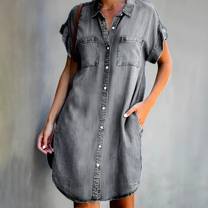 Women's Classic Denim Shirt Dress | Casual Style with Everyday Comfort