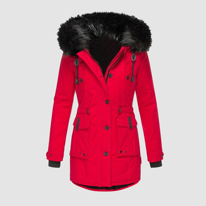 Hooded Winter Jacket with Quilted Design for Women
