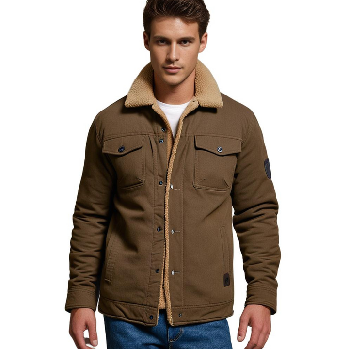 Winter Jacket Sherpa Lined Casual Men