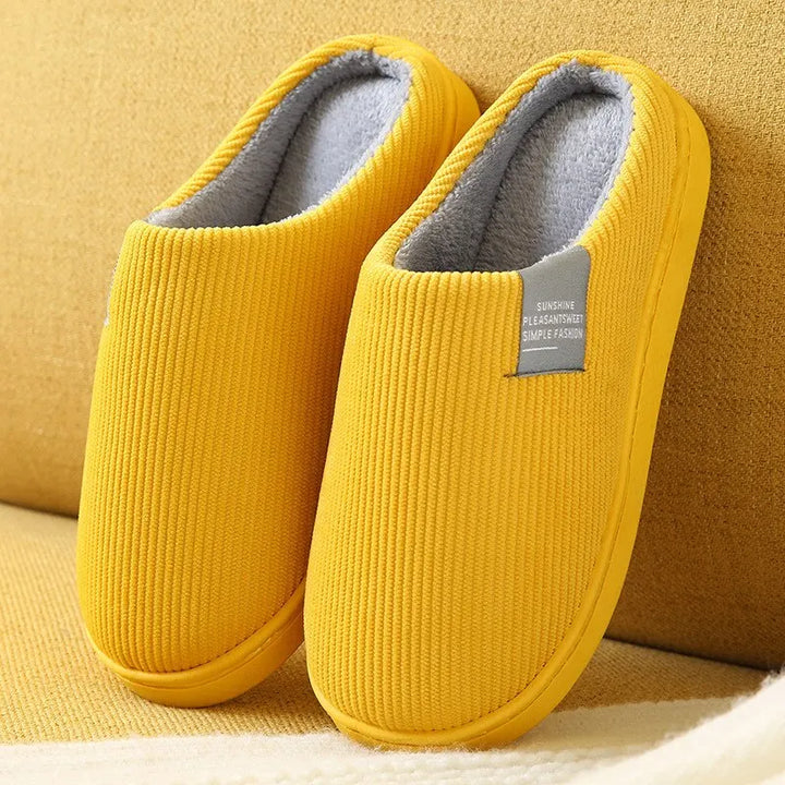 Unisex Indoor Slippers with Enclosed Shape and Thick Sole