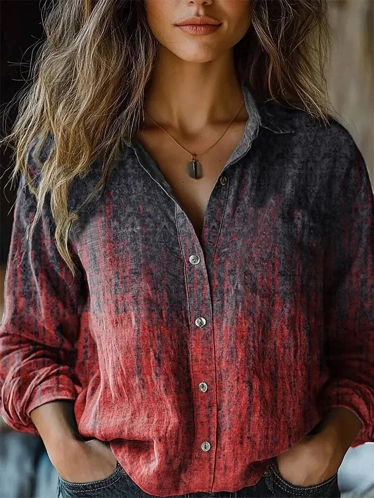 Women's Vintage Floral Button Down Shirt